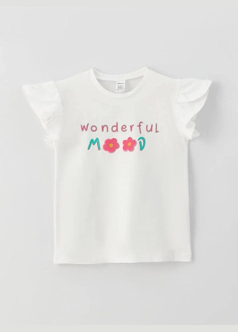 Біла демісезонна дитяча футболка для дівчаток біла 5-6 років (110-см) LC Waikiki