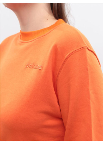 Оливковый свитшот женский оранжевый на флисе JEANSclub однотонный (369668910)