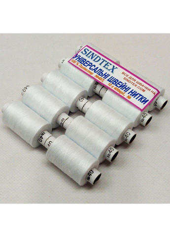 Набір білої нитки 40/2 100% поліестер 400 м Peri (352745730)