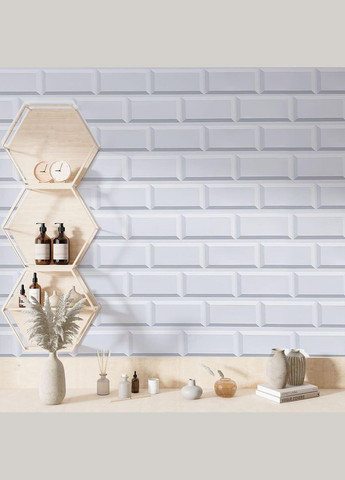 Декоративна ПВХ панель 960х480х4мм Біла клінкерна цегла SW-00001431 Sticker Wall (330606660)