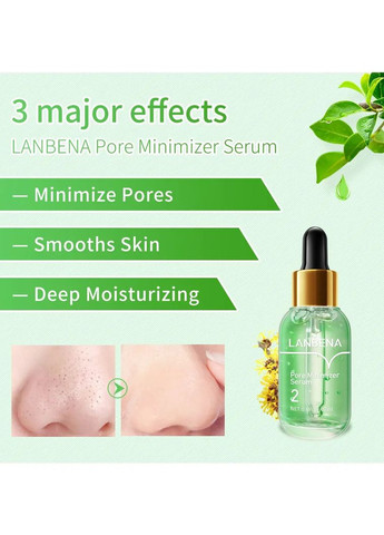 Сироватка для звуження пор та відновлення пошкодження шкіри Pore Minimizer Serum №2 17 мл LANBENA (278235140)