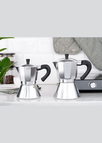 Гейзерна кавоварка Gemini Piemonte, 0.3л, 6 чашок, алюміній Ardesto (315604155)