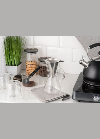 Кемекс для заварювання кави з фільтром Black Mars, 600 мл, боросилікатне скло AR0706CM Ardesto (335079038)