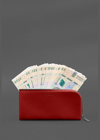 Шкіряне портмоне-купюрник на блискавці 14.1 червоне (A-028724) BlankNote (328444929)