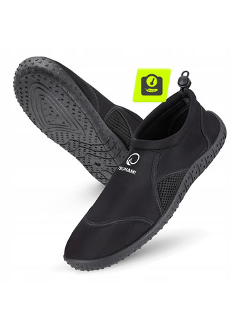 Обувь для пляжа (аквашузы) Slip-On для плавания и водных видов спорта Size Black (P-5905973406345) TSUNAMI (351904608)