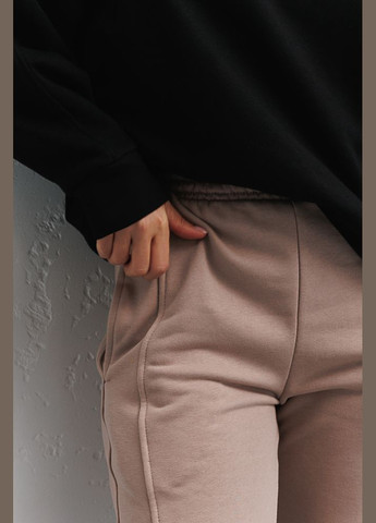 Жіночі спортивні джоггери бежеві зі швами спереду Arjen (294907776)