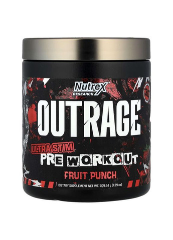 Предтренировочный комплекс Nutrex OutRage 201 г (30 порц.) (разные вкусы) Nutrex Research (348140128)