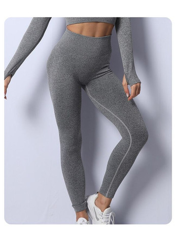 Женский спортивный комплект для фитнеса костюм для спорта бесшовные лосины и лонгслив размер ( ) No Brand (330618825)