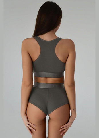 Оливковий (хакі) демісезонний комплект білизни з віскози Leinle 1380/60130 green