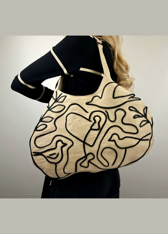 Сумка з брезенту з вишивкою No Brand (331902095)