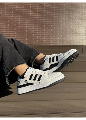 Білі кросівки чоловічі adidas forum white black адідас форум білі демісезон No Brand