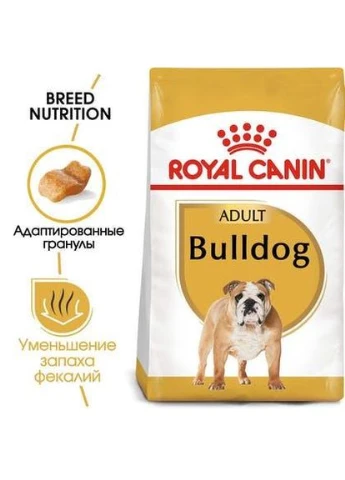 Bulldog Adult (Роял Канин Бульдог Эдалт) сухой корм для английских бульдогов от 12 месяцев 3 кг. Royal Canin (297511832)