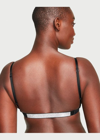 Чорний бюстгалтер відкритий bare plunge convertible shine bra чорний Victoria's Secret
