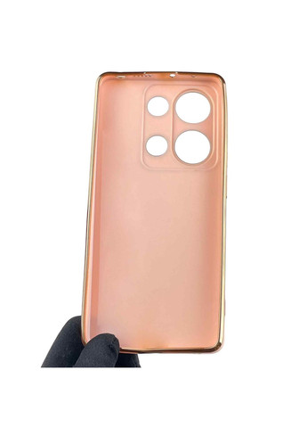 Чохол для POCO M6 Pro 4G жіночий із золотою окантовкою із захистом камери на сяомі поко м6 про 4г рожевий Xiaomi (366020104)