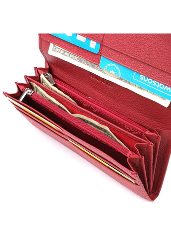 Женский вместительный кошелек из натуральной кожи 23096 Красный st leather (330642740)