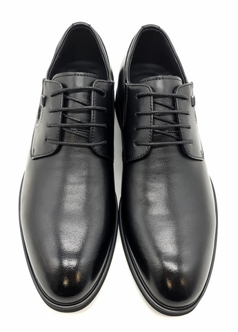 Черные чоловічі туфлі чорні шкіряні ya-11-10 28,5 см (р) Yalasou