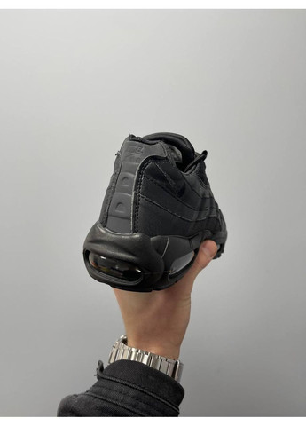 Чорні Осінні кросівки чоловічі nike air max 95 full black найк аір макс 95 No Brand