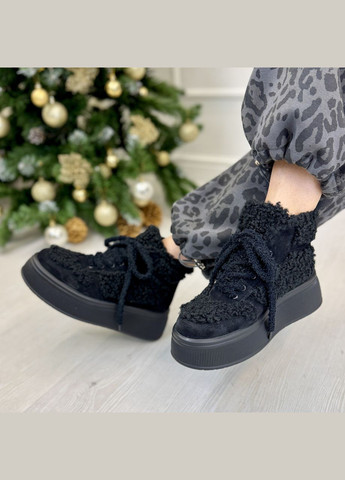 Черевики жіночі замшеві з барашком тедді Vasha para (315933109)