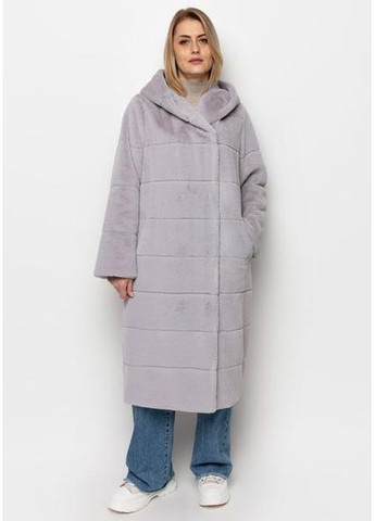 Шуба из эко меха 1100M-C Грифельний/Сталевий SAM M Samange (367582314)