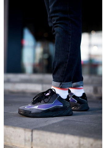 Черные демисезонные кроссовки мужские adidas niteball black violet адидас найтбол No Brand