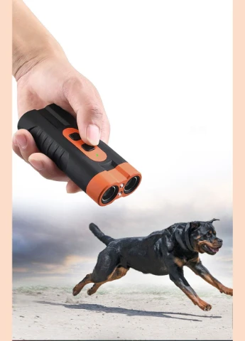 Відлякувач собак ультразвуковий Anti Dog Bark 2 динаміка з ліхтариком зарядка від USB ( код: QG-07 ) Dicom (341730060)