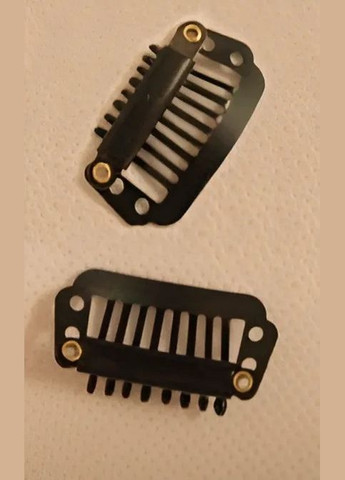 Заколка для накладных волос и рукоделия 32 мм гребешком черная No Brand (307252359)