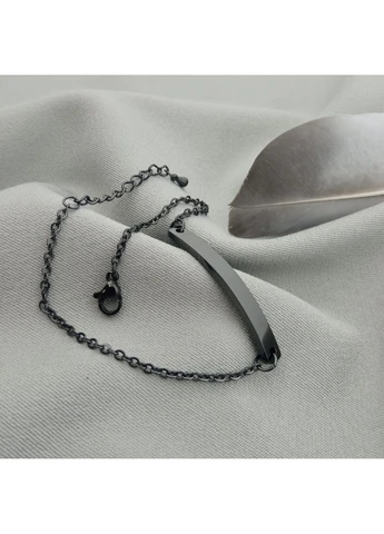 Стальной браслет тонкий черный Engrave (377527322)