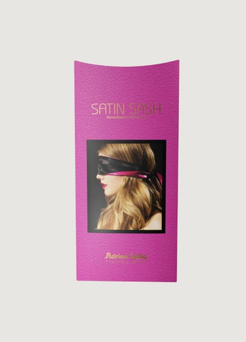 Повязка из сатина на глаза Satin Sash черно-розовая Adrien Lastic (326601673)