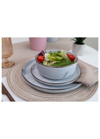 Тарілка (AR2927MRW) Ardesto Marmo, 27см, кераміка, білий (366662121)