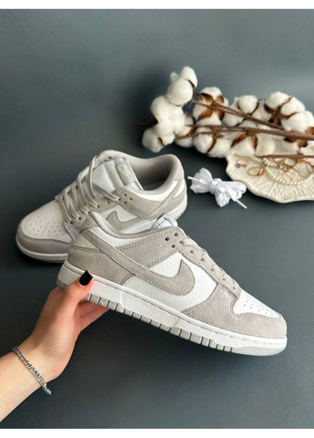 Серые демисезонные кроссовки мужские nike sb dunk low grey white найк сб данк No Brand