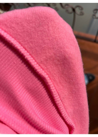 Рожевий cвітшот жіночий 2479 широкий оверсайз утеплений вишивка малюнок попереду Olivia однотонний (303140177)