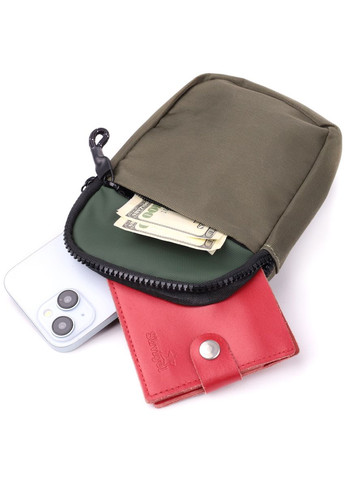 Слінг сумка для подорожей з кишенями та регульованим ременем текстильна зелена (sku_22871) No Brand (328922369)