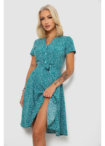 Зелена сукня софт з принтом,, 230r0032 Ager