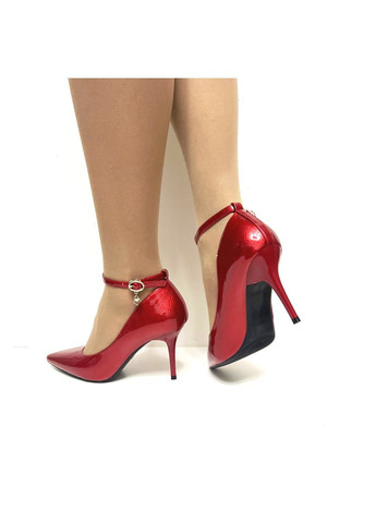 Seven Туфлі жіночі туфлі-човники червоний з штучна шкіра, — всесезон (367086427)