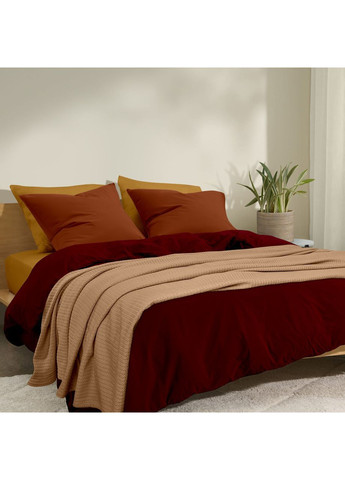 Плед-покрывало косичка 230х240 см Sand Knitted Braid Терракотовый Cosas (369668468)