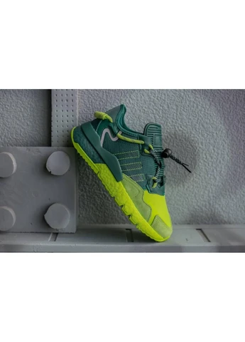 Зеленые летние кроссовки adidas nite jogger green адидас найт джогер No Brand