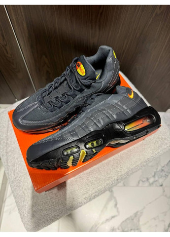 Желтые демисезонные кроссовки мужские nike air max 95 anthracite safety orange найк аир макс 95 No Brand