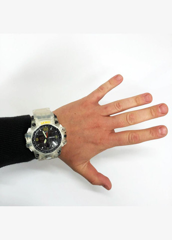 Годинник наручний чоловічий 1155BWT, наручний годинник для військових, фірмовий спортивний годинник. Колір: білий Skmei (364664235)