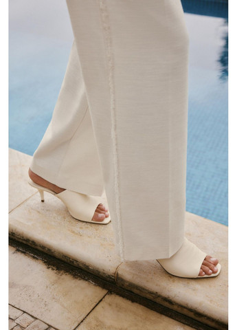 Брюки прямого кроя с полосами с бахромой по бокам Zara (360895241)