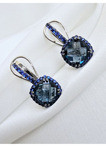 Сережки біле золото з топазами і цирконієм SOVA 2191068102-4с SOVA jewelry house (354700208)