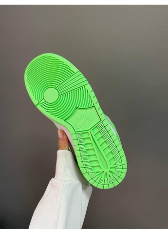 КРОСІВКИ ЖІНОЧІ NIKE SB DUNK GREEN WHITE НАЙК СБ ДАНК No Brand сірі демісезони (368869405)