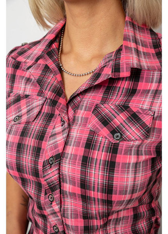 Малиновая рубашка женская в клетку Ager 230R065