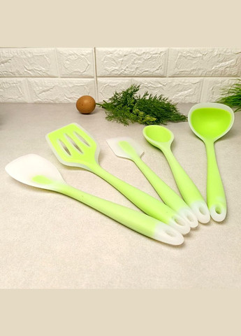 Набор салатовых кухонных принадлежностей 5 предметов Kitchen Set Kitchen Art (304546570)