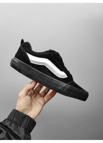 Черные летние кеды vans knu skool black v3 ванс кну скул No Brand