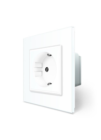 Радиоуправляемая (дистанционная) розетка с пультом, белая, с заземлением и защитными шторками, управление со смартфона, Livolo (371777268)