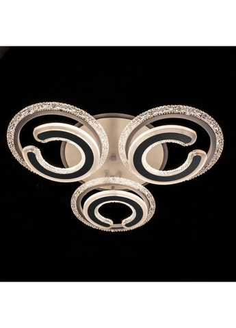 Світлодіодна люстра з підсвічуванням основи пультом та диммером S2043/3+3/WT No Brand (352230372)