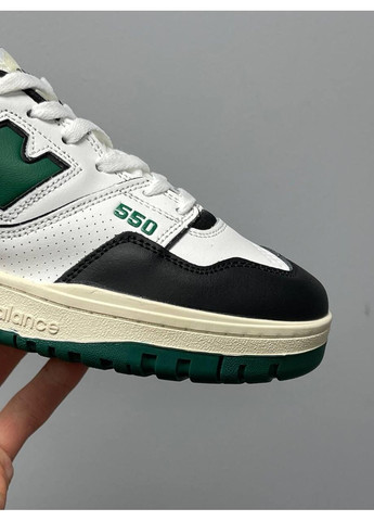 КРОСІВКИ ЖІНОЧІ NEW BALANCE 550 WHITE BLACK GREEN НЬЮ БЕЛАНС 550 No Brand сірі демісезони (367168684)