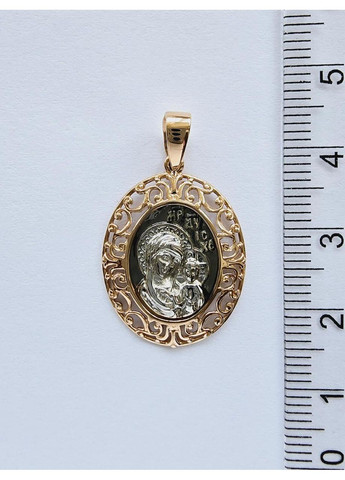 Золотая ладанка (иконка) «Божьей Матери» Столичная Ювелирная Фабрика (3см х 1,8см) 440377-1п Столична Ювелірна Фабрика (355795726)