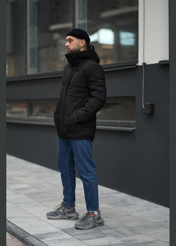 Чорна зимня куртка зимова плащівка з водовідштовхувальним просоченням No Brand