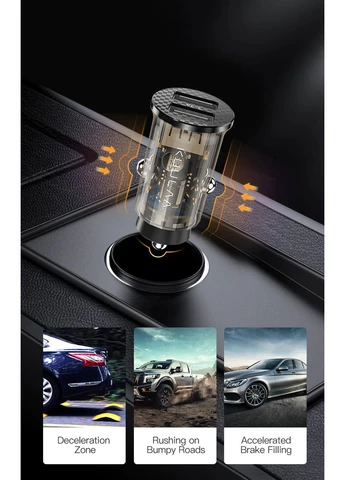 Автомобильное зарядное устройство Special Transparent KL-CD09-J 17W 2xUSB Black (D201) KUULAA (402268673)
